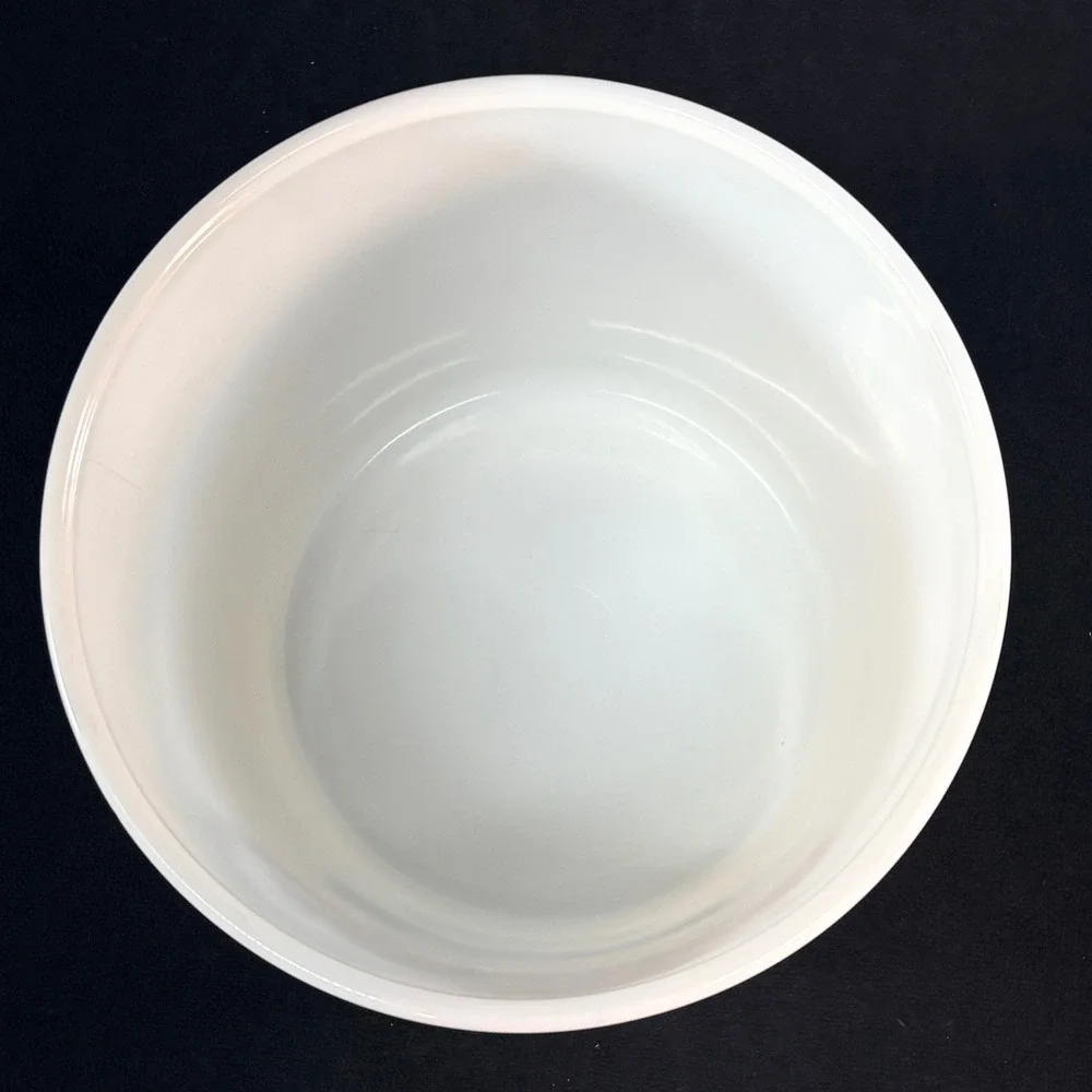 Vintage Carnation Malted Milk Glass Canister with Aluminum Lid White Retro Decor